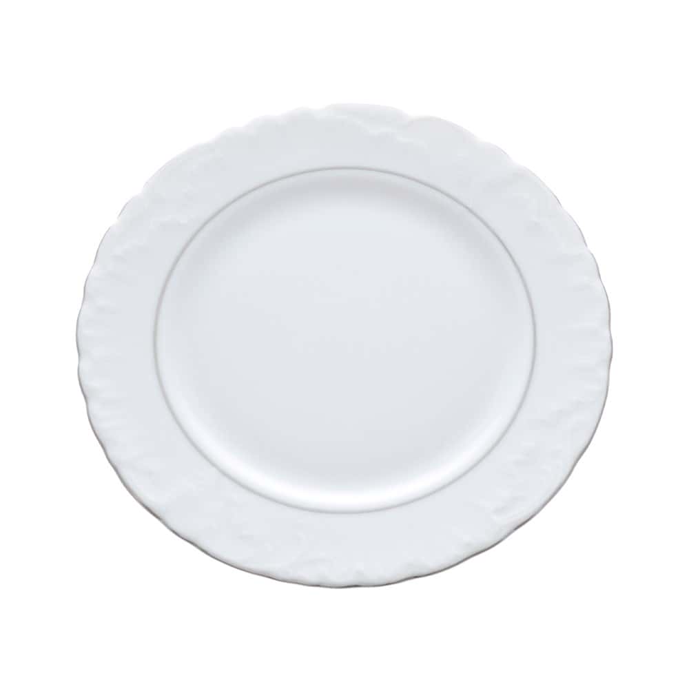Тарелка 25 см,плоская, Repast Rococo с платин.полос. 60955