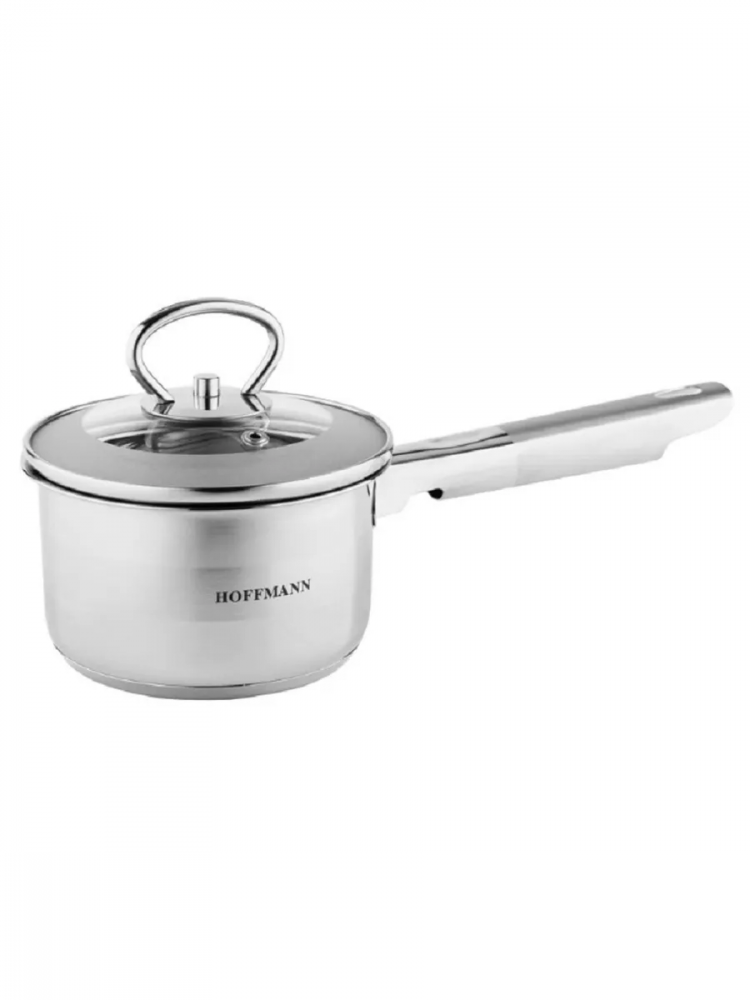 Ковш с стеклянной крышкой 1,0л, HOFFMANN HM 5314-1