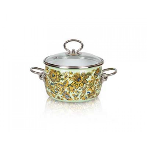 Кастрюля VITROSS 1,5л сфер. Imperio салат. SА165S