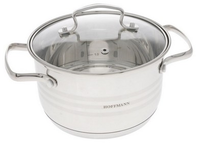 Кастрюля 5,1л с крышкой, HOFFMANN HM 51122