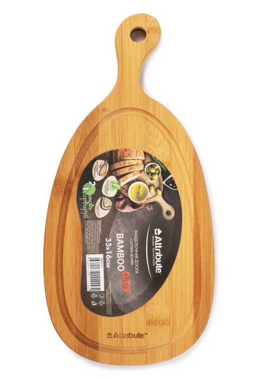 Разделочная доска 33х16х1.5см,  BAMBOO CURVE  ABX171