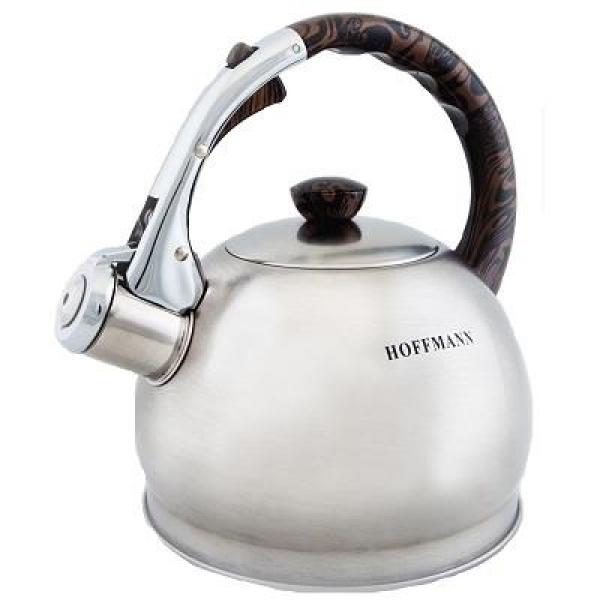 Чайник со свистком 2,0л, нерж. сталь, HOFFMANN  HM 5521